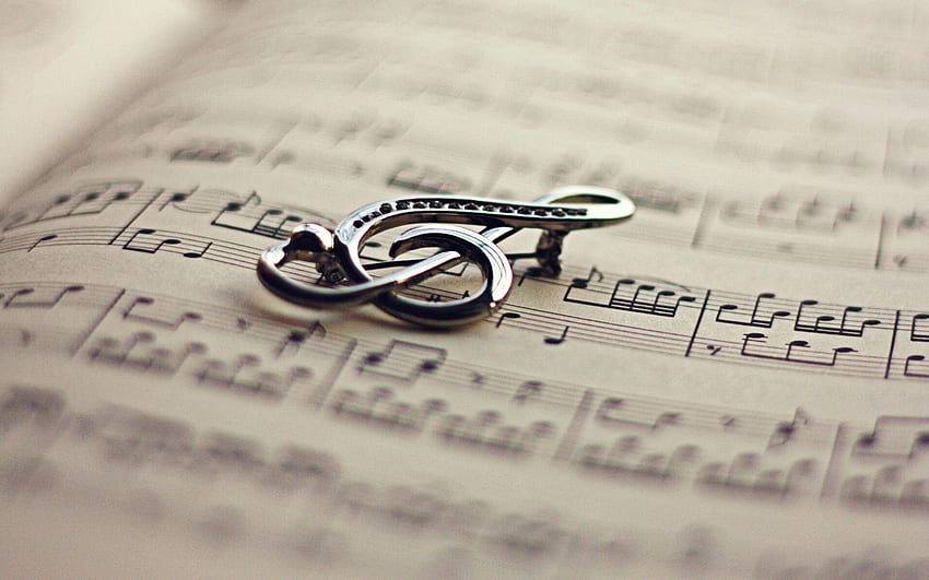 Music, , , Sheet, Leaf, Paper, Notes, Treble Clef HD wallpaper
