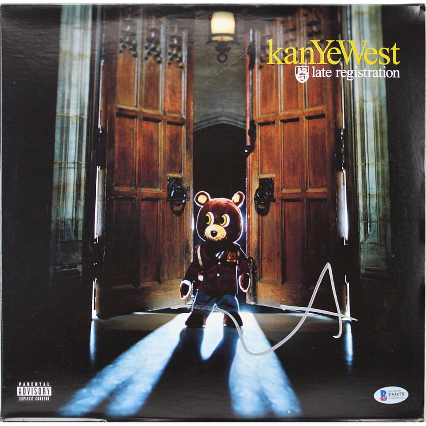 Kanye West Signed Late Registration Vinyl Record Album Cover (Beckett COA), Kanye West Late Registration HD phone wallpaper