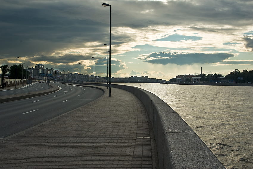 Städte, Flüsse, Abend, Russland, Damm, Kai, St. Petersburg, Sankt Petersburg, Newa HD-Hintergrundbild