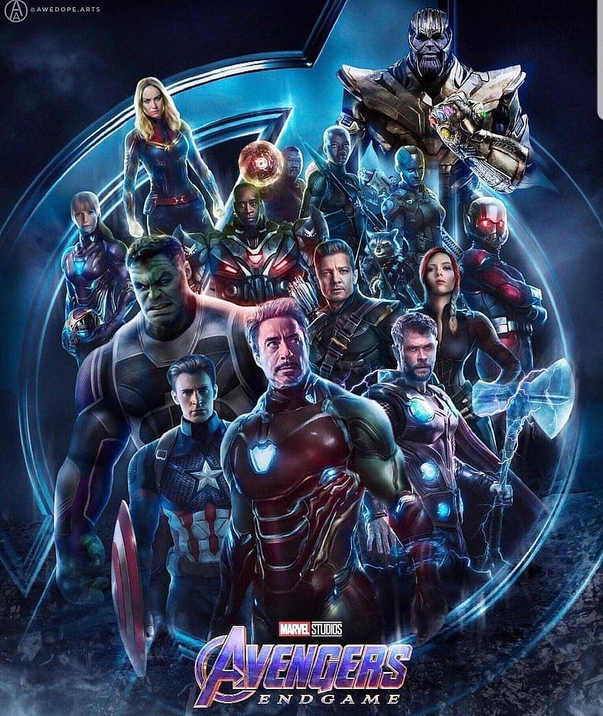 Фен арт плакат на Avengers Endgame. Забавни отмъстители на Marvel, супергерои на Marvel, плакати на Marvel HD тапет за телефон