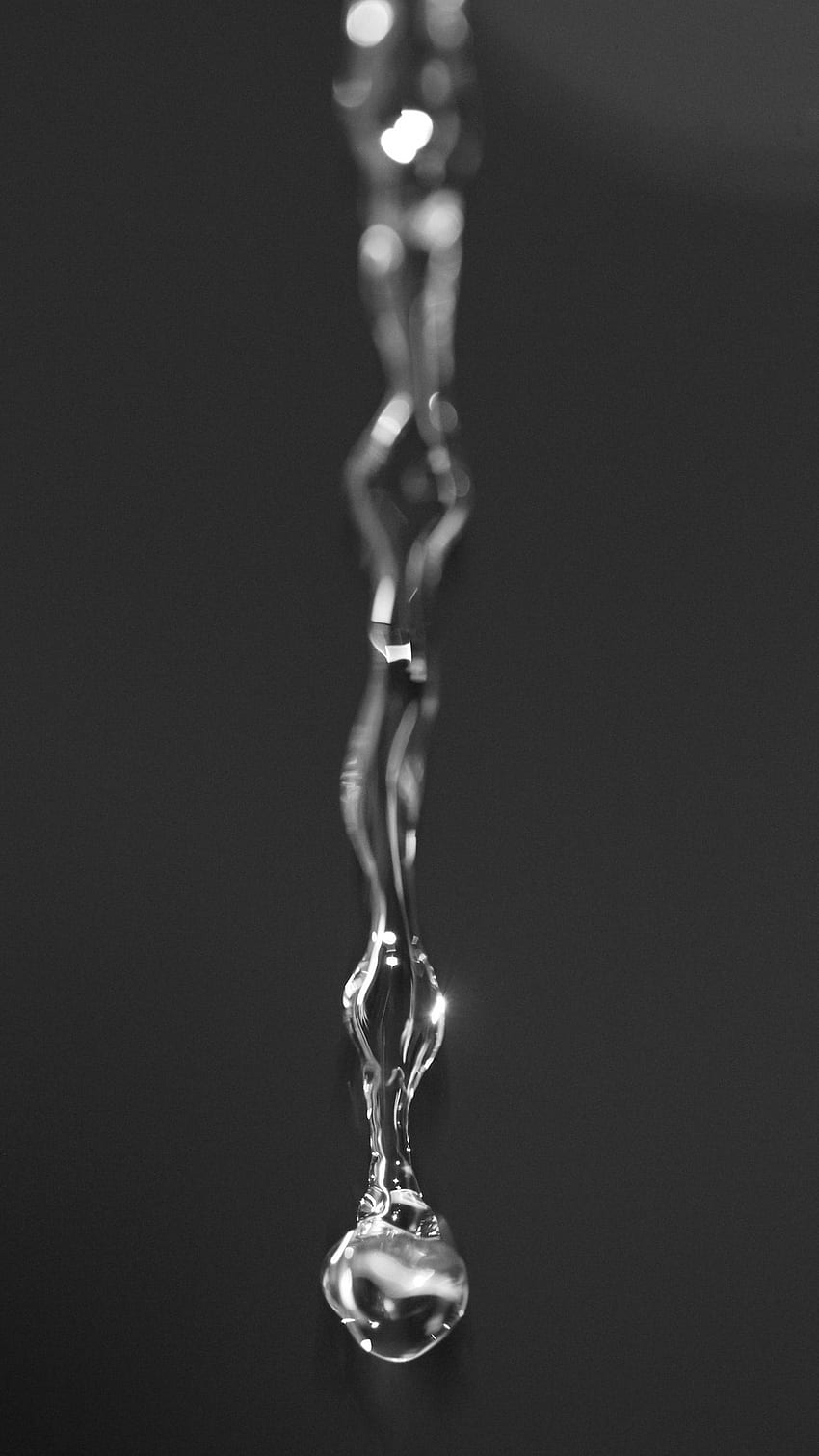 Water Drop Notch, Falling Drops, falling, drops, black HD phone wallpaper