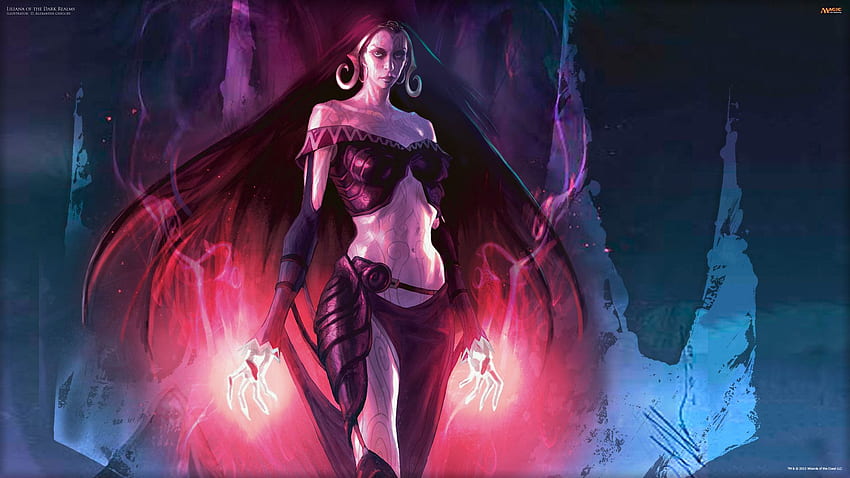Wallpaper girl MAG necromancer Liliana Magic The Gathering sitting on  the throne images for desktop section игры  download