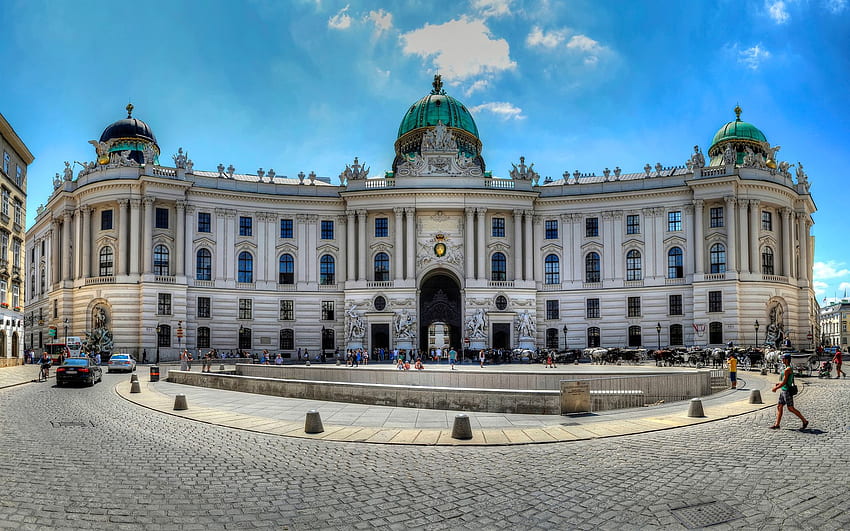 Дворецът Хофбург, Виена Зима HD тапет