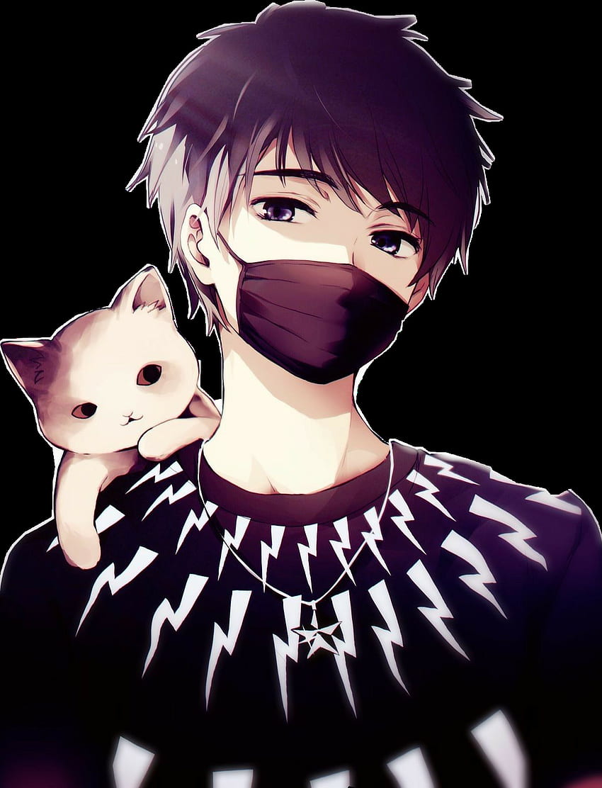 Smart , handsome and cute anime boys pictures with mask..for