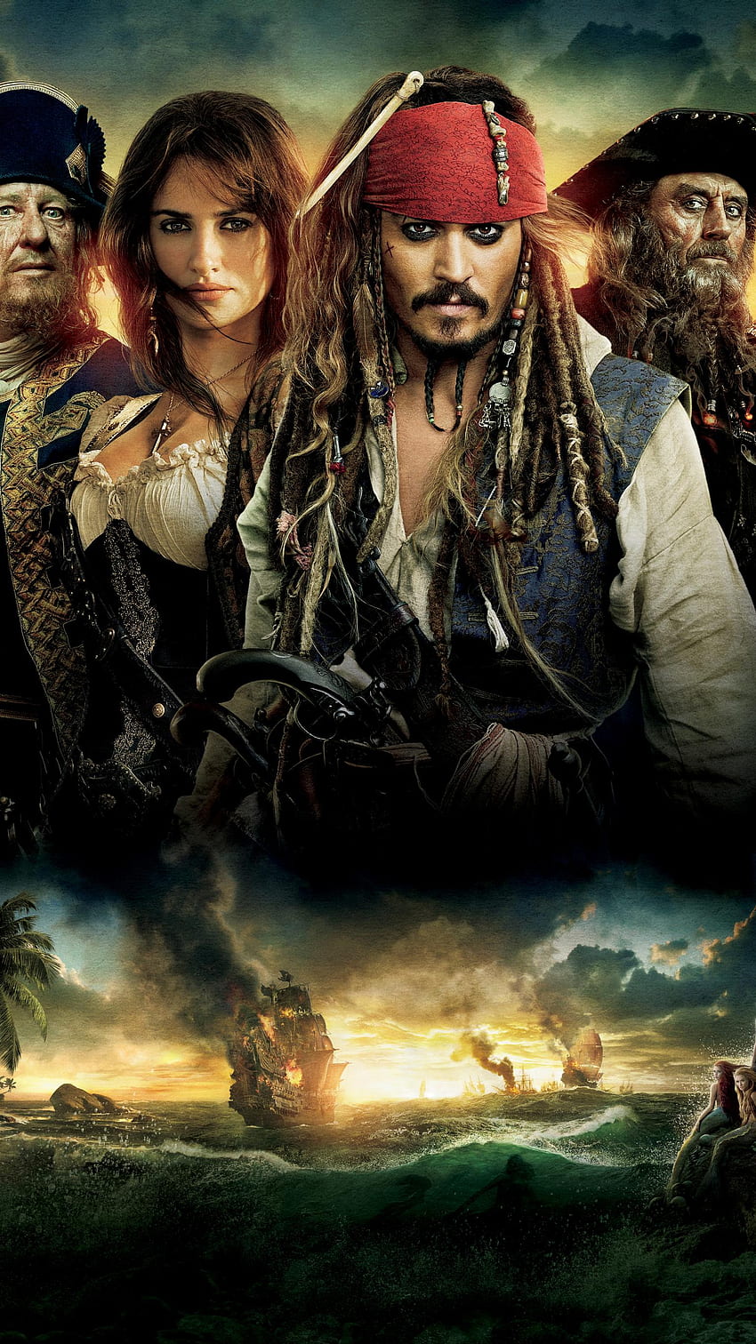 Карибски пирати: В непознати води (2022) филм HD тапет за телефон