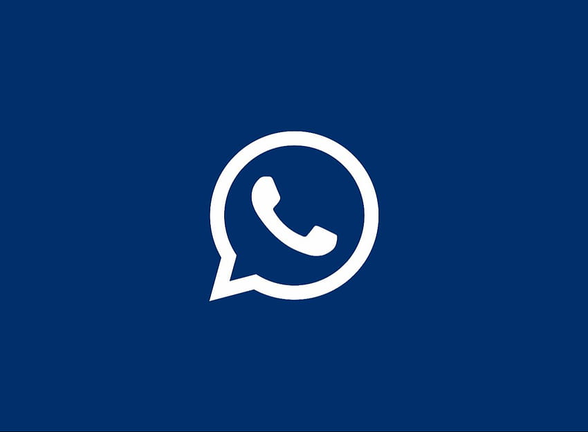 Icône WhatsApp bleu foncé. Application iPhone, icône de l'application, icône Ios Fond d'écran HD