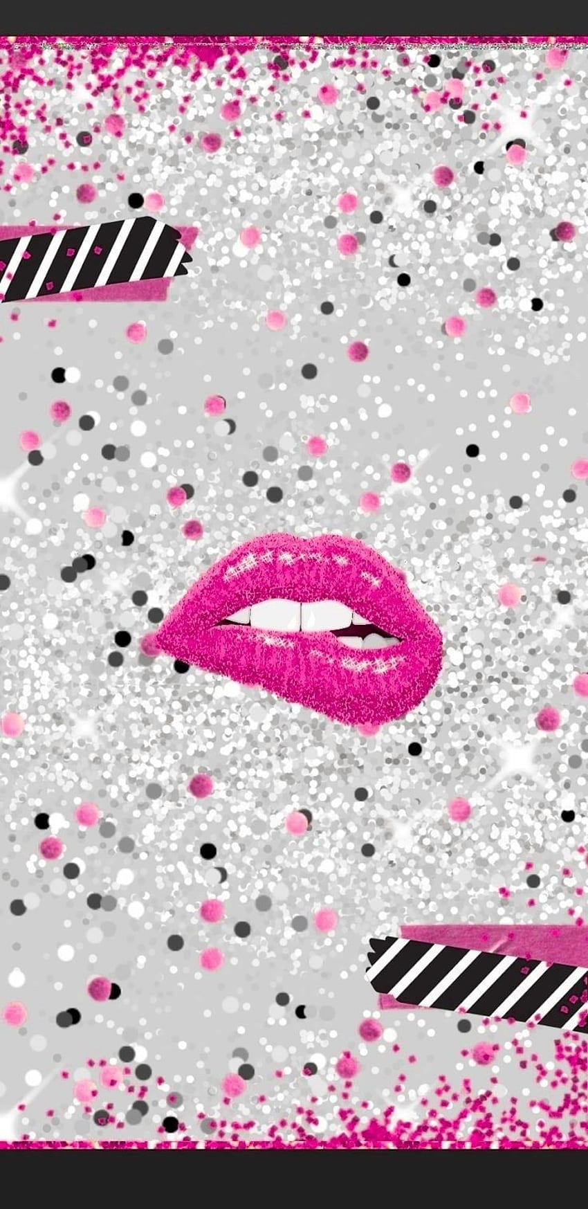 Lx3 black lips love pink saying sparkle HD phone wallpaper  Peakpx