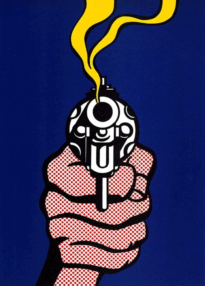 Roy Lichtenstein - The Gun in America (1968). Roy Lichtenstein HD phone wallpaper