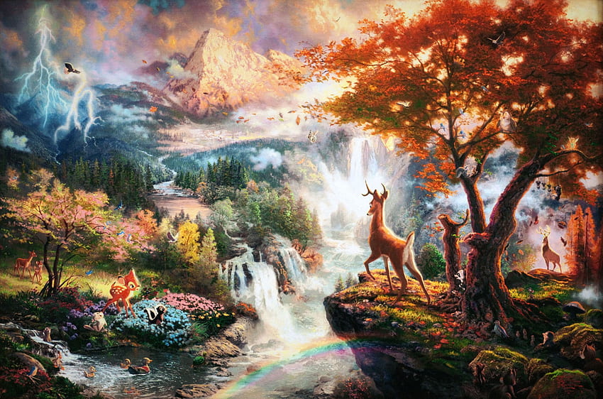 Thomas Kinkade Disney Cartoon Hd Wallpaper Pxfuel