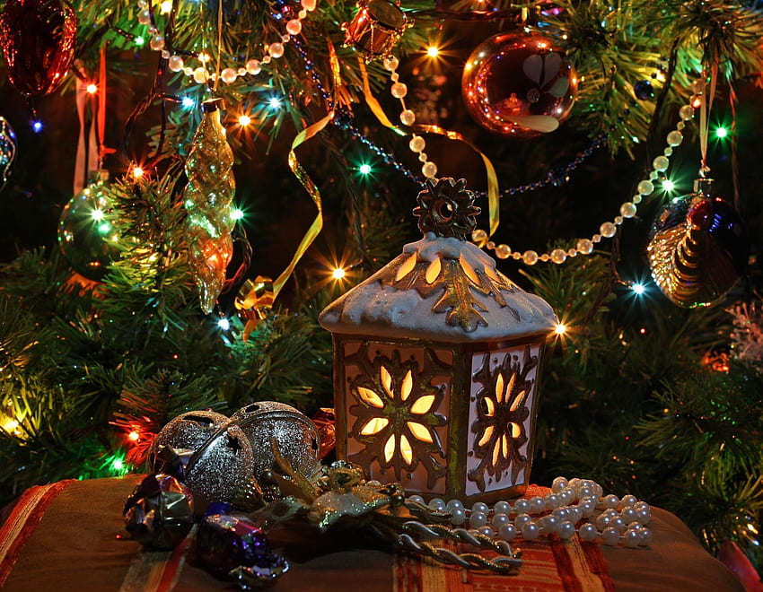 Holidays, New Year, Toys, Christmas, Lantern, Lamp, Christmas Tree, Garland, Decoration, Garlands HD wallpaper