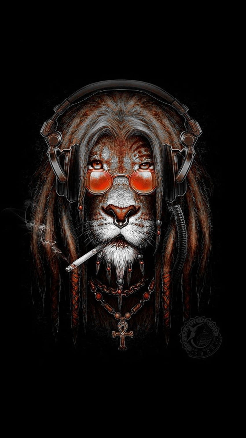 Juan David auf. Reggae-Kunst, Löwenkunst, Rasta-Kunst HD-Handy-Hintergrundbild