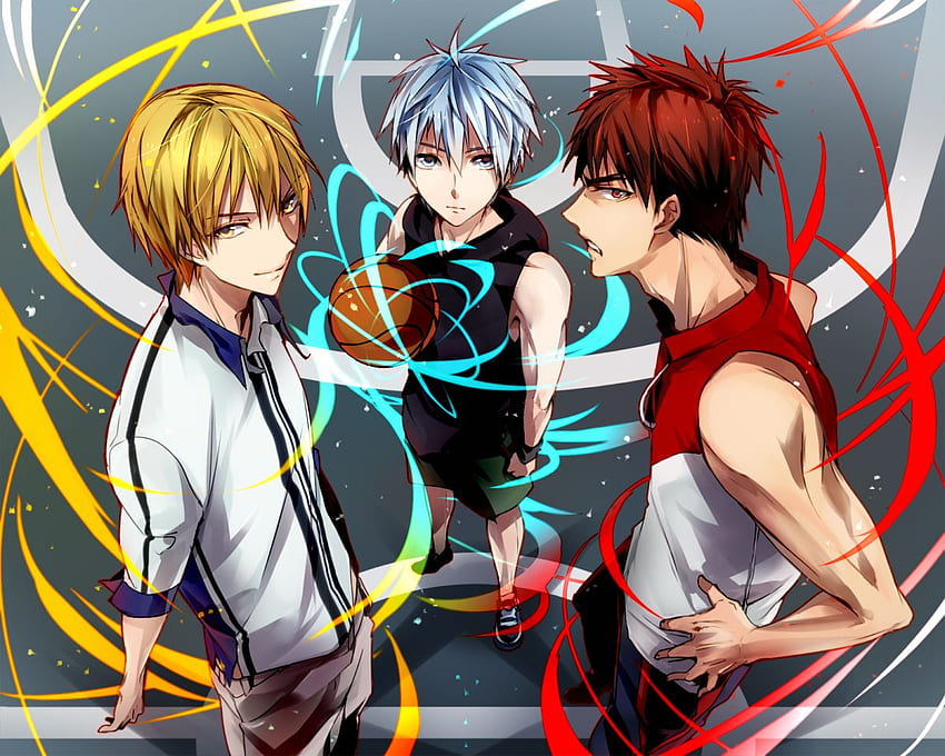 all male aoshiki kagami taiga kise ryouta kuroko no basket kuroko, Basketball Anime HD duvar kağıdı