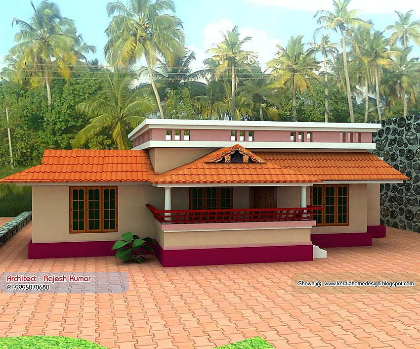 Modernes Bauernhaus - Einfacher Entwurfsplan für ein Dorfhaus - , Dorfhaus HD-Hintergrundbild