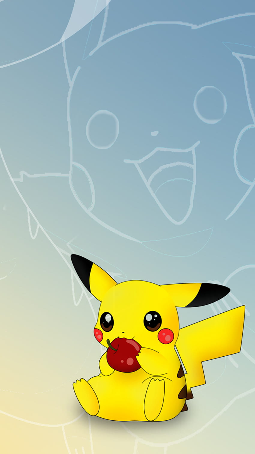 Cute Pikachu Eating Pokey (Page 1) HD phone wallpaper