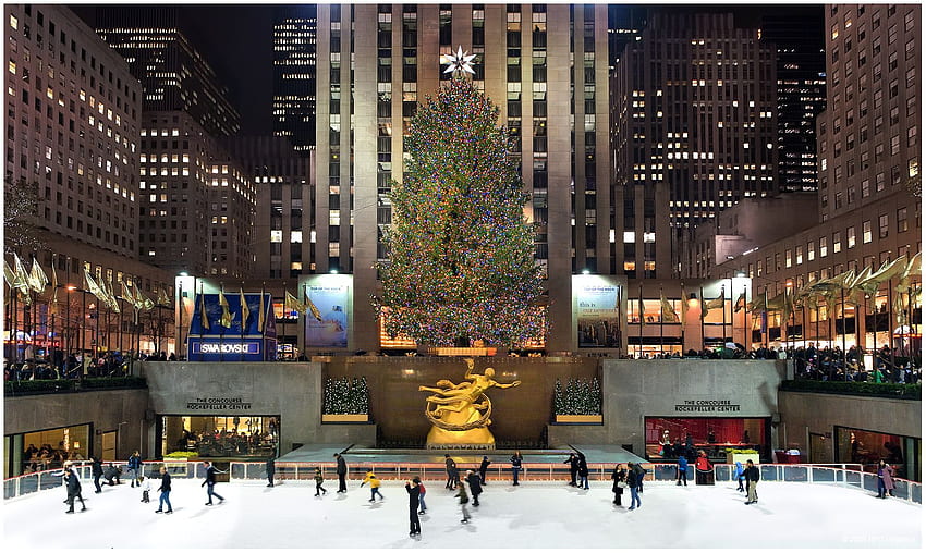 Rockefeller Center Noel Ağacı. Noel Işıkları, New York Noel HD duvar kağıdı