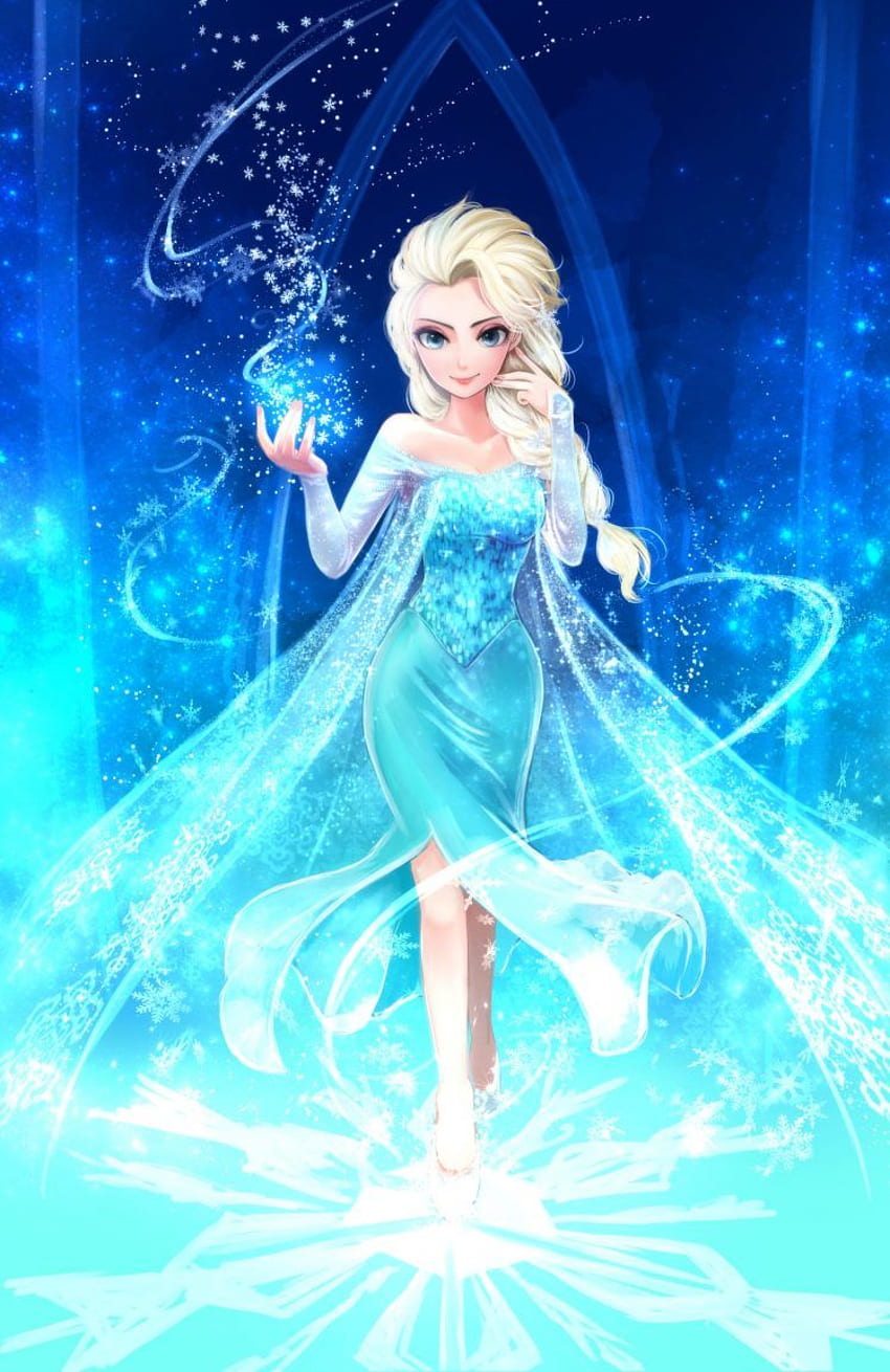Princess Elsa, Cartoon, Frozen (movie), Fan art, Princess Abstract HD電話の壁紙