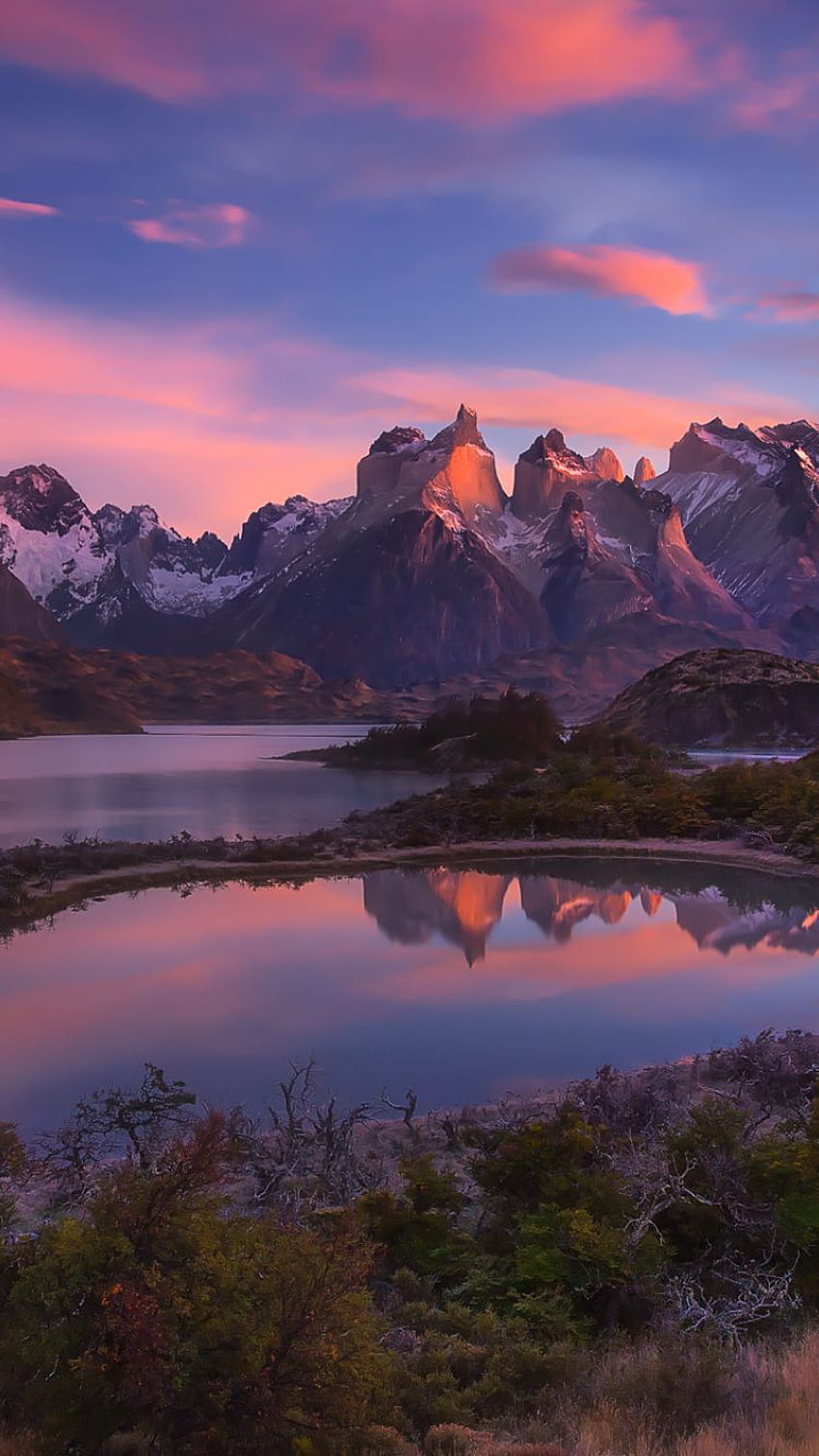 güney amerika, patagonya, andes dağları iPhone 6, iPhone 6S, iPhone 7 , Doğa , ve Arka Plan HD telefon duvar kağıdı