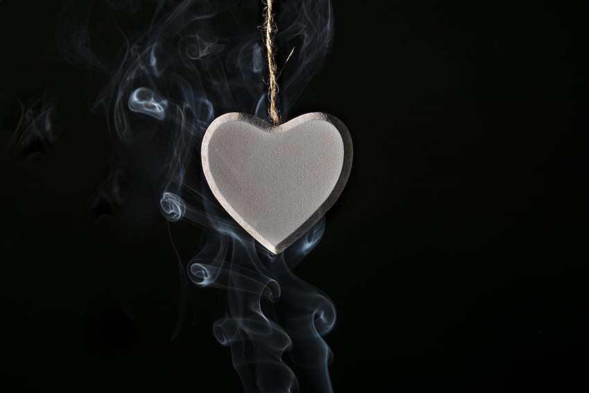 Smoke, Love, Thread, Heart HD wallpaper