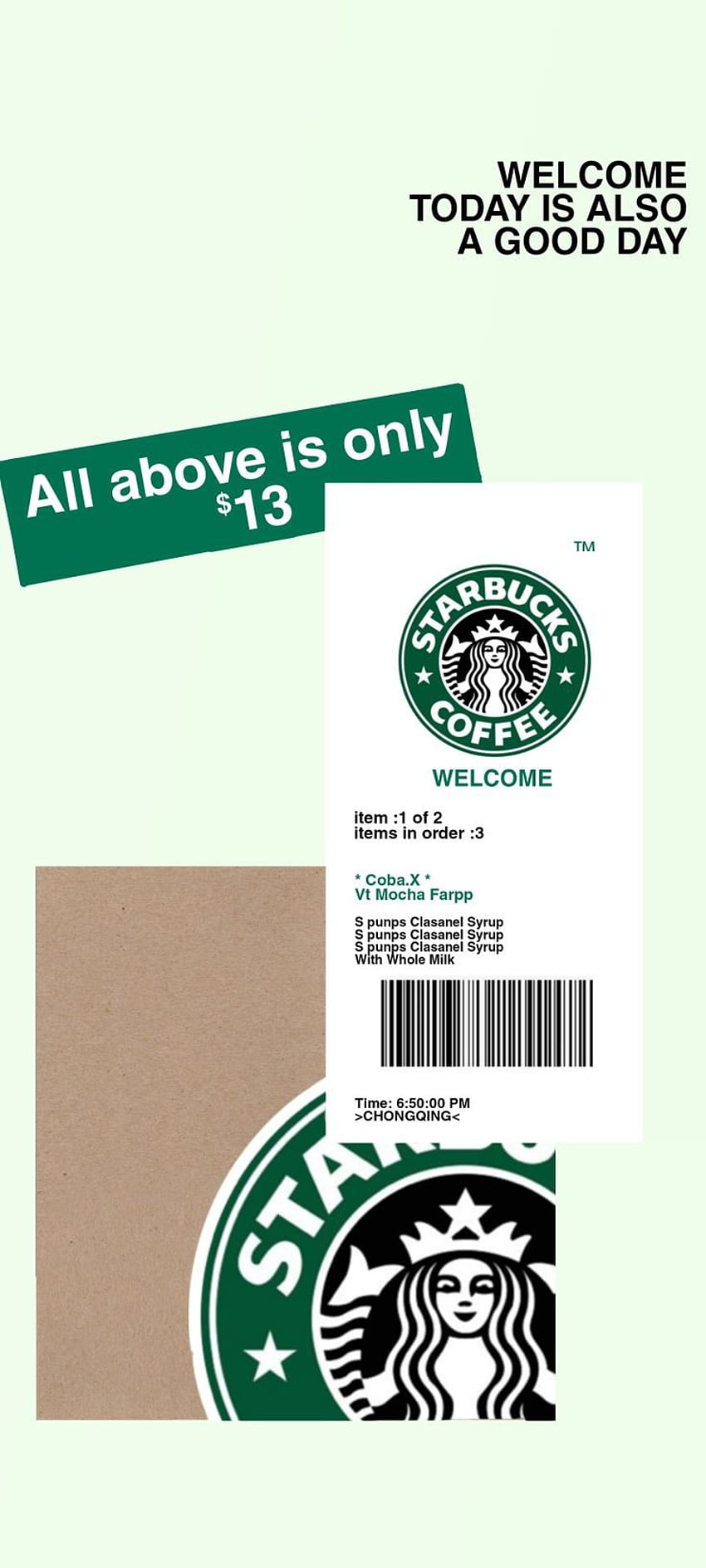Starbucks, symbol, trawa Tapeta na telefon HD