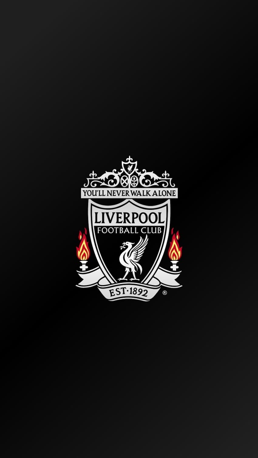 Liverpool, Latar Belakang Hitam, logo wallpaper ponsel HD