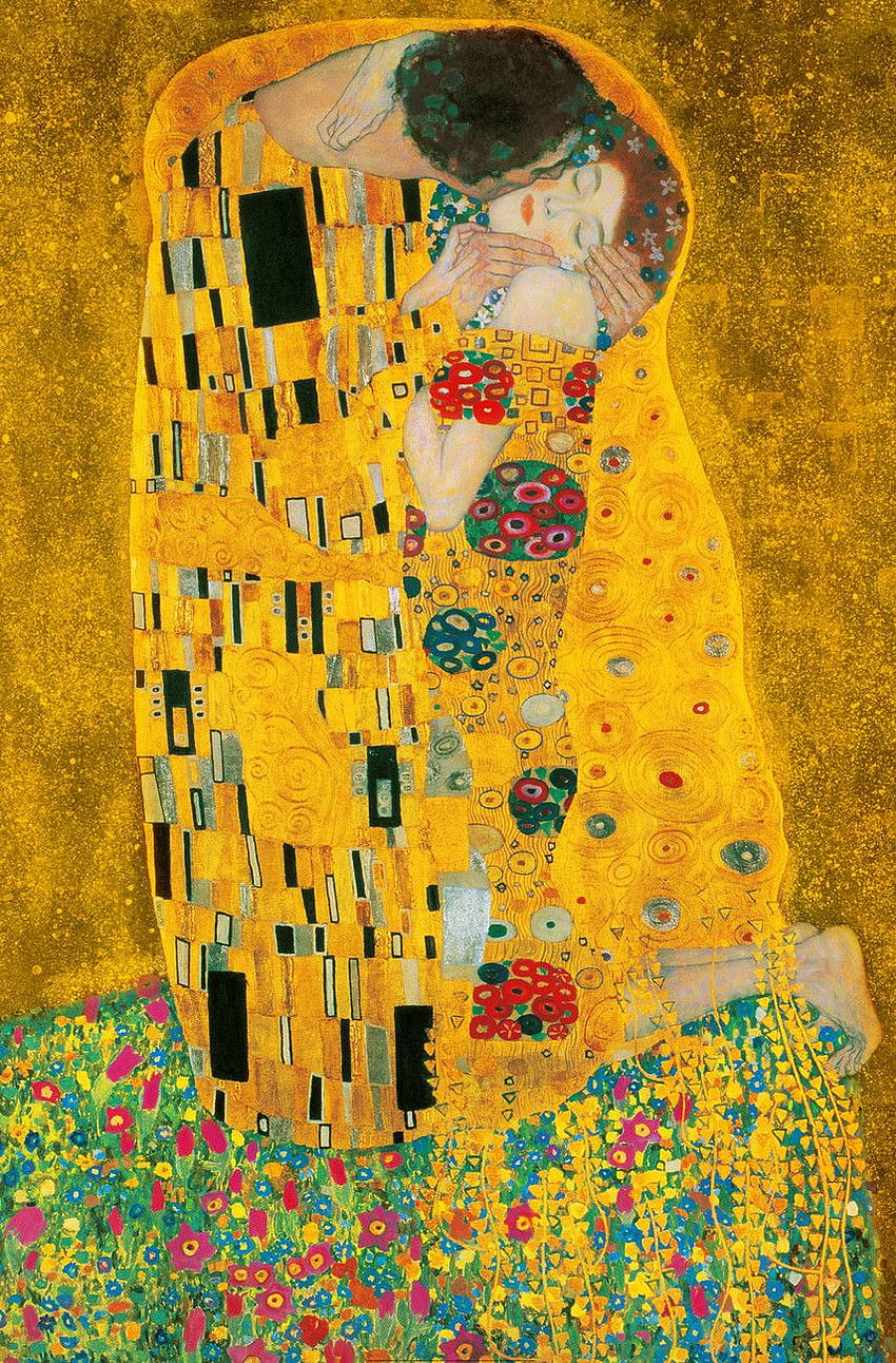 Gustav Klimt Il bacio, 1907 1908 Carta murale. Acquista su EuroPosters, Love Gustav Klimt Sfondo del telefono HD