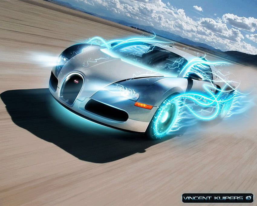 Bugatti Veyron, Bugatti 3D HD-Hintergrundbild