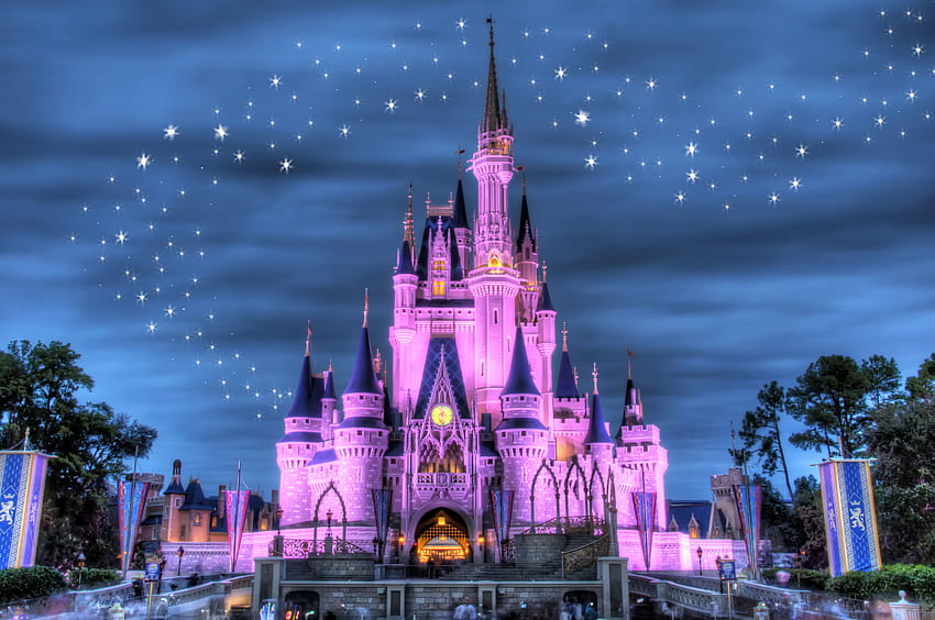 Cinderella Castle. Castle mural, Disney world castle, Disney castle, Disney Castle Christmas HD wallpaper