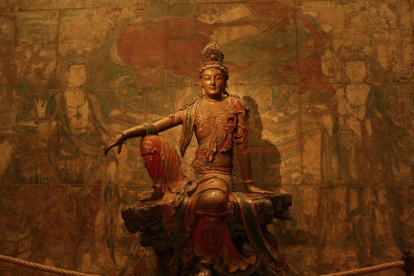 buddha spiritual guanyin bodhisattva buddhism and background HD wallpaper