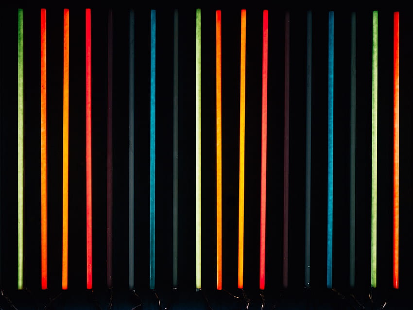 Dark, Shine, Light, Multicolored, Motley, Lines, Neon HD wallpaper