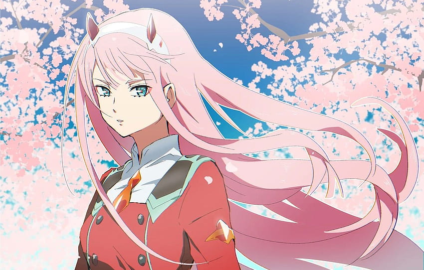 Zero Two Sakura, Zero Two Ästhetik HD-Hintergrundbild