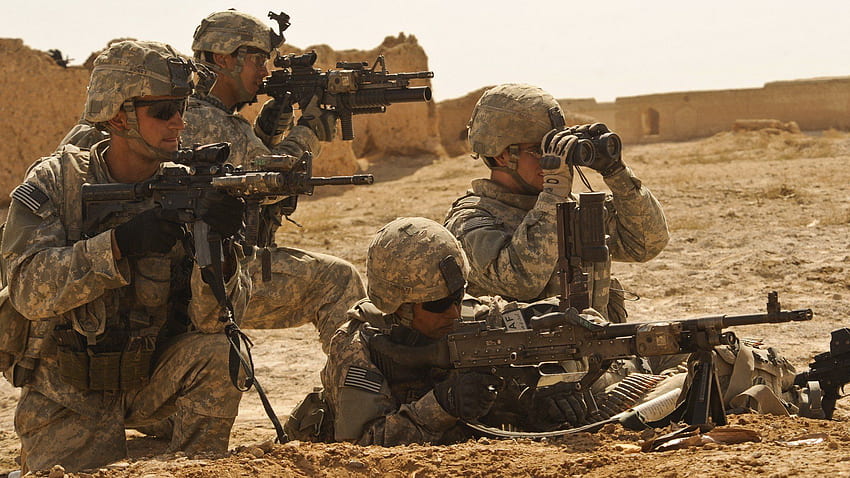 Soldati pistole da guerra esercito Afghanistan US Marines Corps Soldat dell'esercito americano, soldato dell'esercito americano Sfondo HD