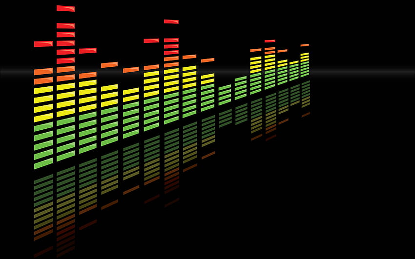 Grafikdesign Musikhintergrund mit High. Musik, DJ-Visitenkarten, grafischer Equalizer HD-Hintergrundbild