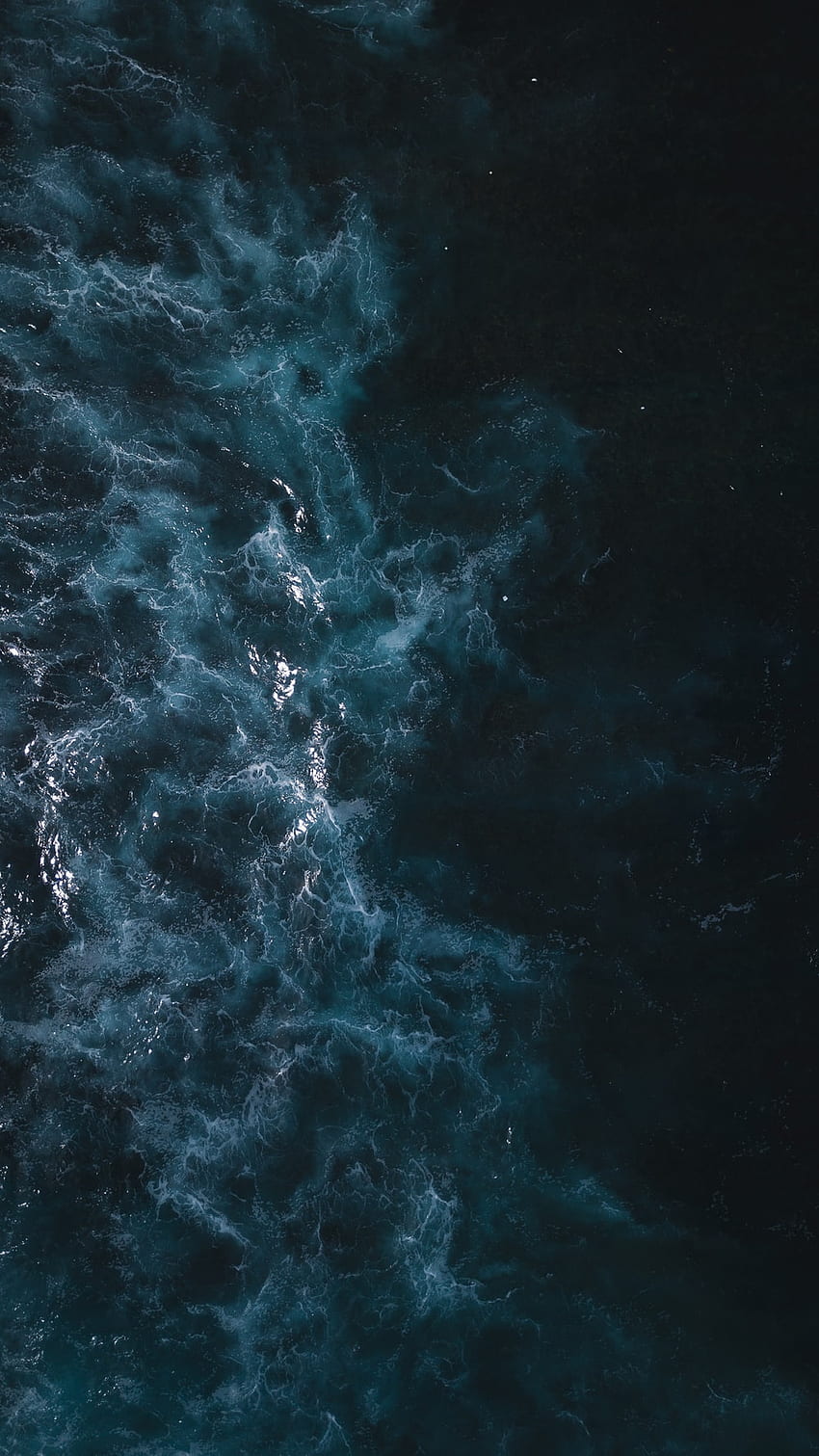 Ciemne fale, ciemnozielona fala oceanu Tapeta na telefon HD