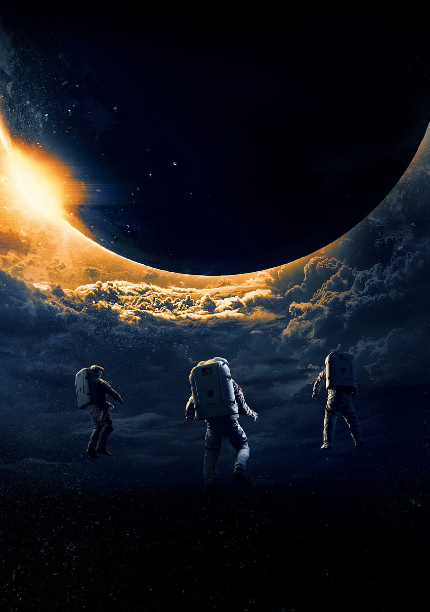 Moonfall, film sci-fi, 2022, poster resmi wallpaper ponsel HD