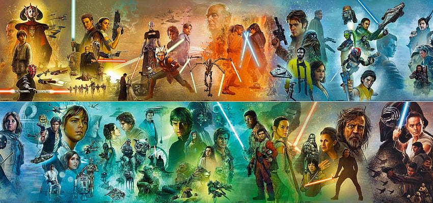 Peinture murale de célébration de Star Wars, collage de Star Wars Fond d'écran HD