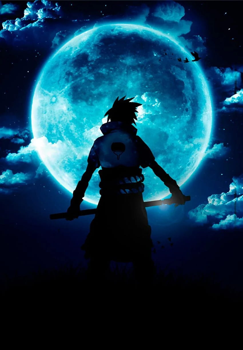 Blue Moon Sasuke - Click to Buy Poster HD phone wallpaper