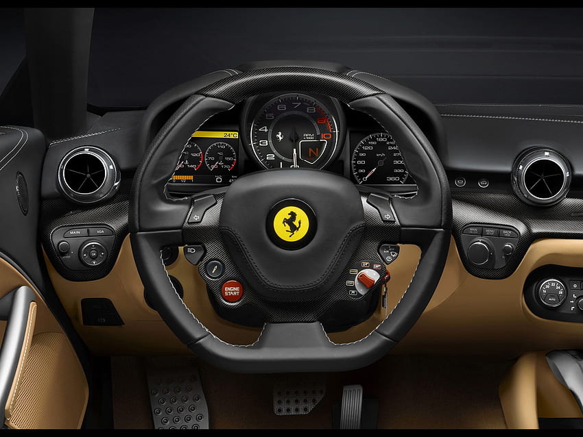 Ferrari-Dashboard. Sportwagen HD-Hintergrundbild