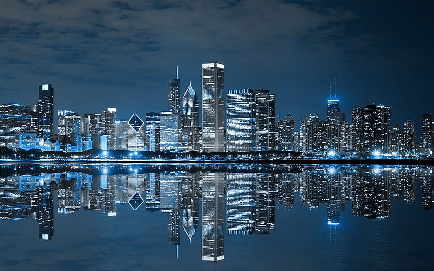 Chicago background, Chicago Downtown HD wallpaper