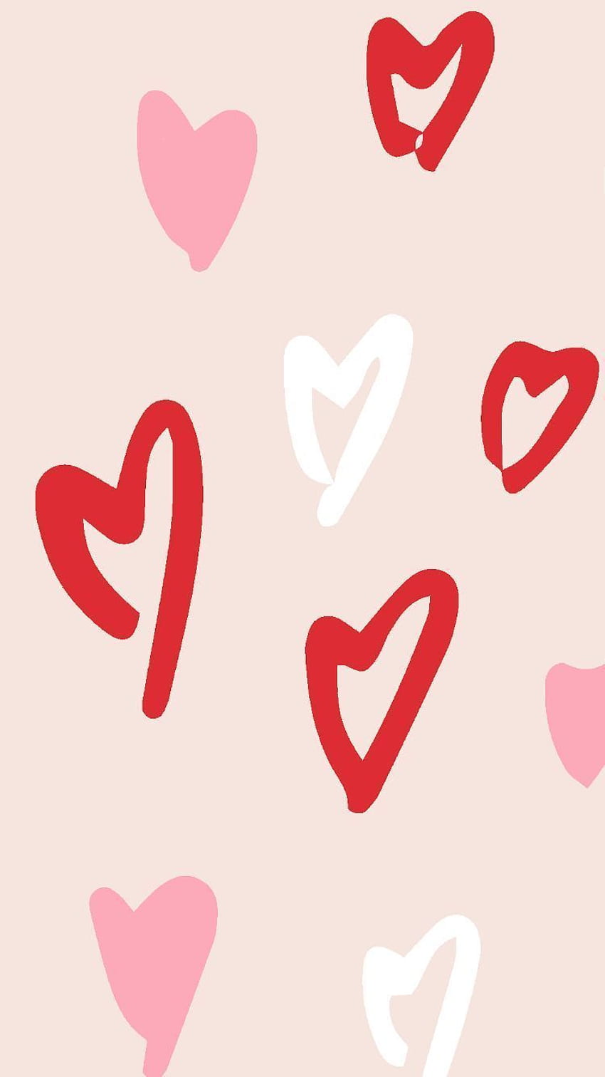 phone red handyhintergrundbild Red, White amp; Pink Hearts Phone 84266578026352. Heart , iPhone , Aesthetic iphone HD phone wallpaper