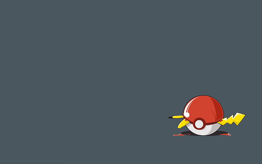 Pokémon Dark Minimalist, Minimal Pokeball HD wallpaper