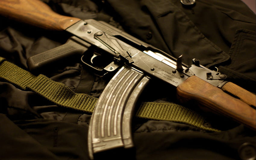 Rifle Assault Rifle AK-47 Macro weapons guns HD wallpaper