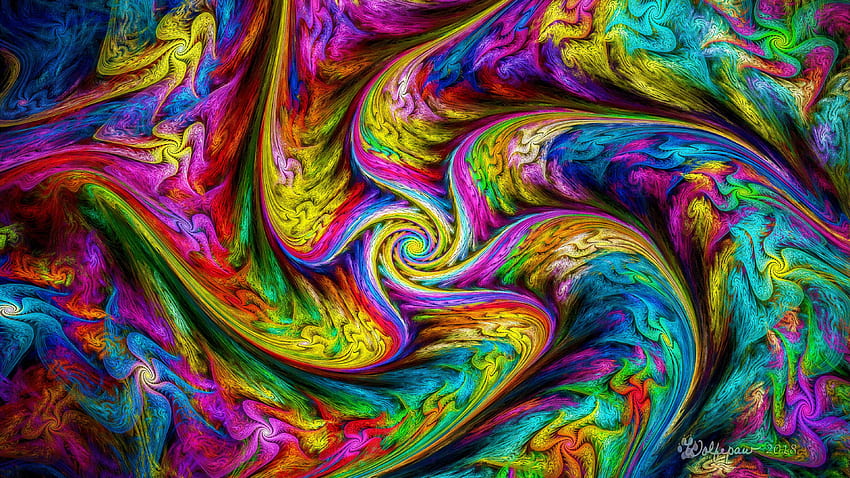 Rainbow Gnarl, abstrakcyjna, tęczowa sztuka Tapeta HD