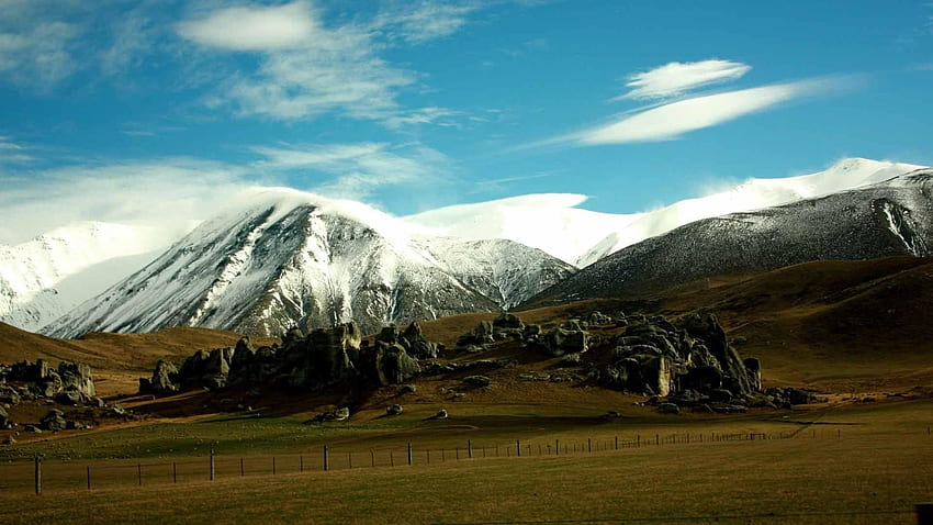 Dragons de feu mythiques Nouvelle-Zélande - Fond de paysage du Seigneur des anneaux Fond d'écran HD