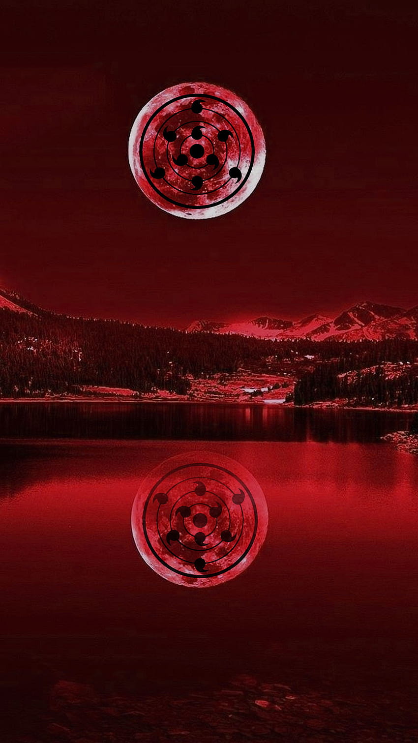 Bisakah seseorang membuat tsukuyomi merah dan tak terbatas ini menjadi bulan?: Naruto wallpaper ponsel HD