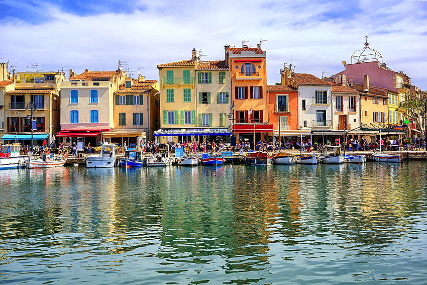 Provence France Cassis Boats Rivers Cities Houses Hd Wallpaper Pxfuel