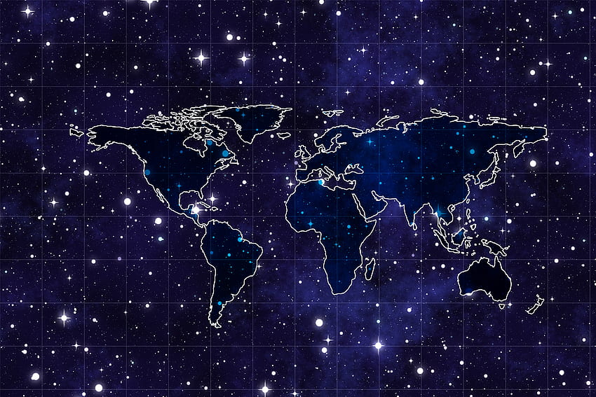 우주, 지도, 대륙 HD 월페이퍼