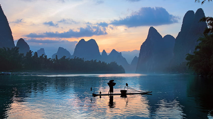 China, Guilin, Scenery (Inspiration for acrylic painting) HD wallpaper