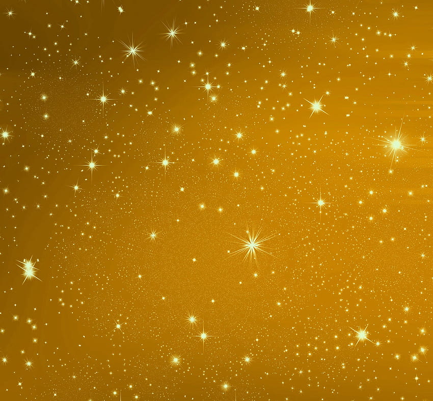 Sterne auf Weihnachtshintergrund, Karten oder Weihnachten, helles Gold HD-Hintergrundbild