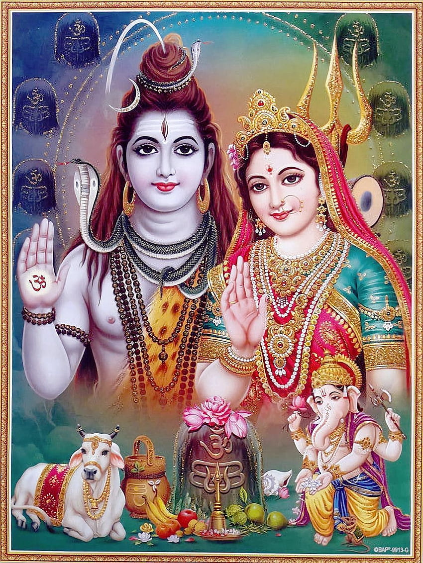 Shiva Parvati 및 Ganesha(이베이 경유: Indian_ash). 시바 경 가족, 시바 경, 시바 경 HD 전화 배경 화면