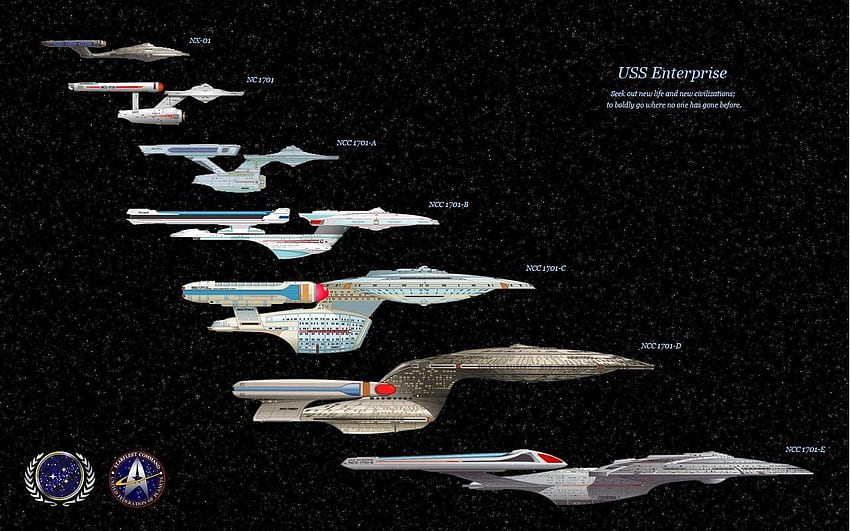 USS Enterprise: Le navi stellari. Qual è il tuo preferito, astronave Sfondo HD